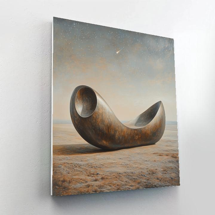 Henry Moore Inspired Reclining Asteroid Form paint by number