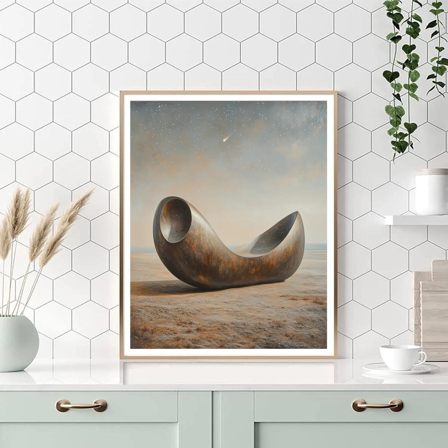 Henry Moore Inspired Reclining Asteroid Form paint by number