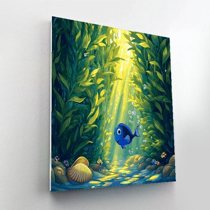 Dory Kelp Forest Wander Disney Inspired Number painting