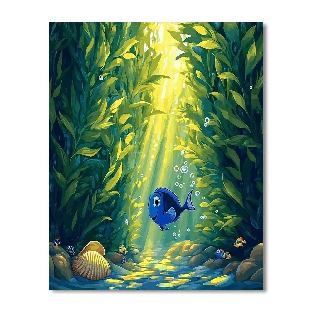Dory Kelp Forest Wander Disney Inspired Number painting