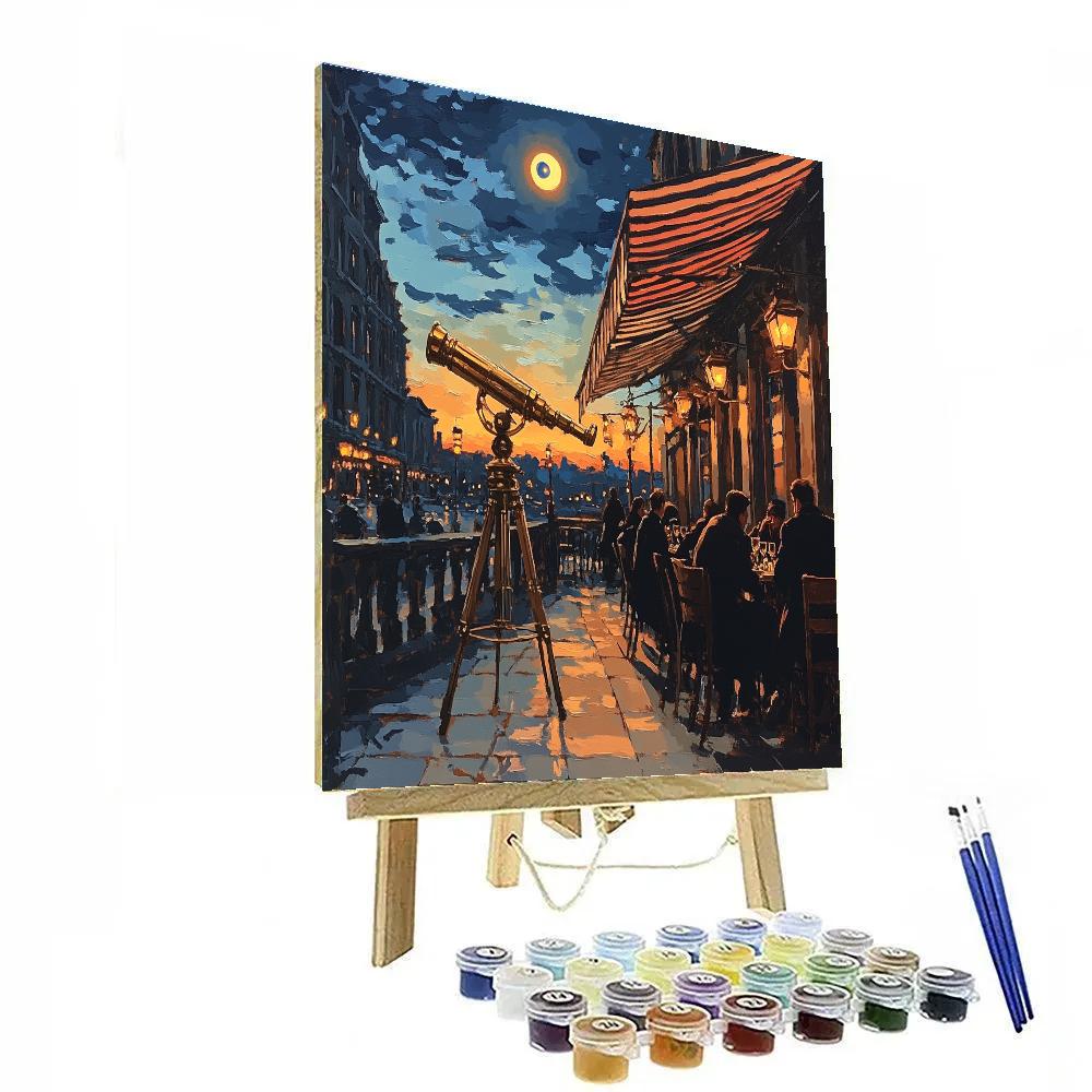 Manet Inspired Cafe Terrace Astronomers paint by number