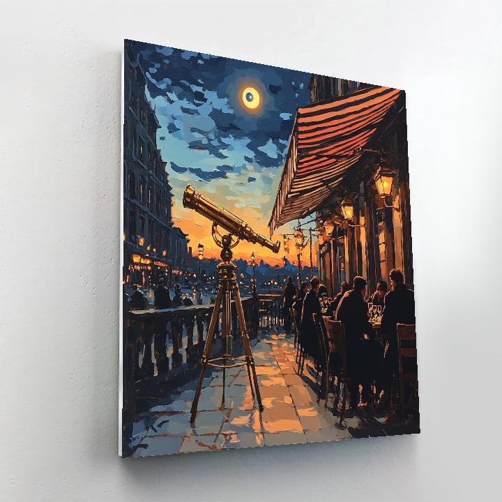 Manet Inspired Cafe Terrace Astronomers paint by number
