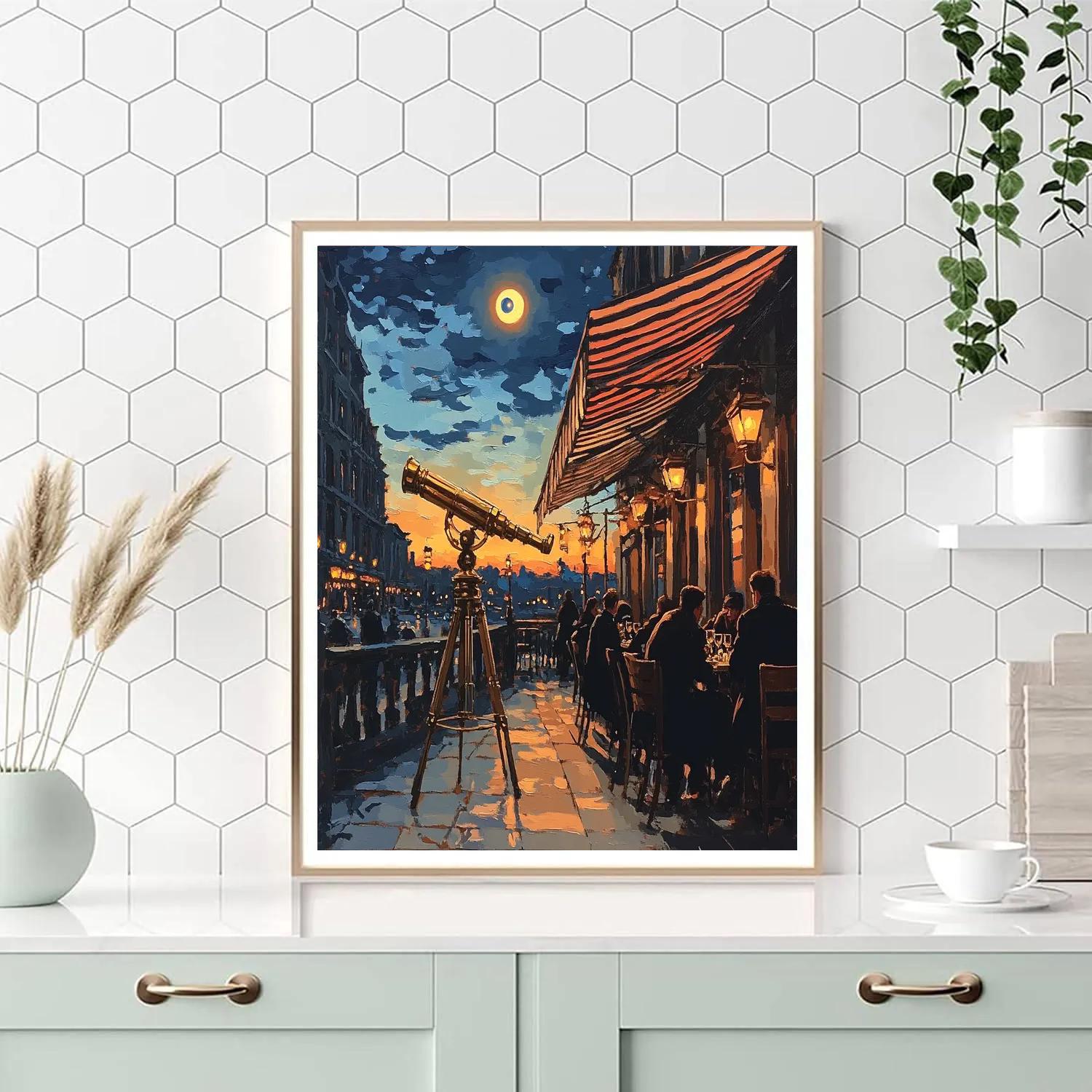 Manet Inspired Cafe Terrace Astronomers paint by number