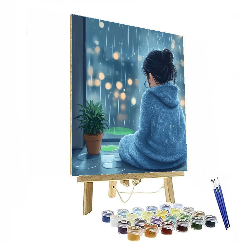 Sadness Rainy Window Corner Disney Inspired Number painting