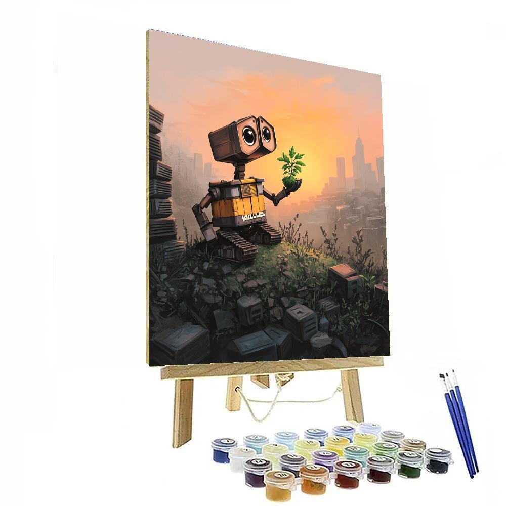 WALL E Sunset Junkyard Discovery Disney Inspired Paint by numbers art