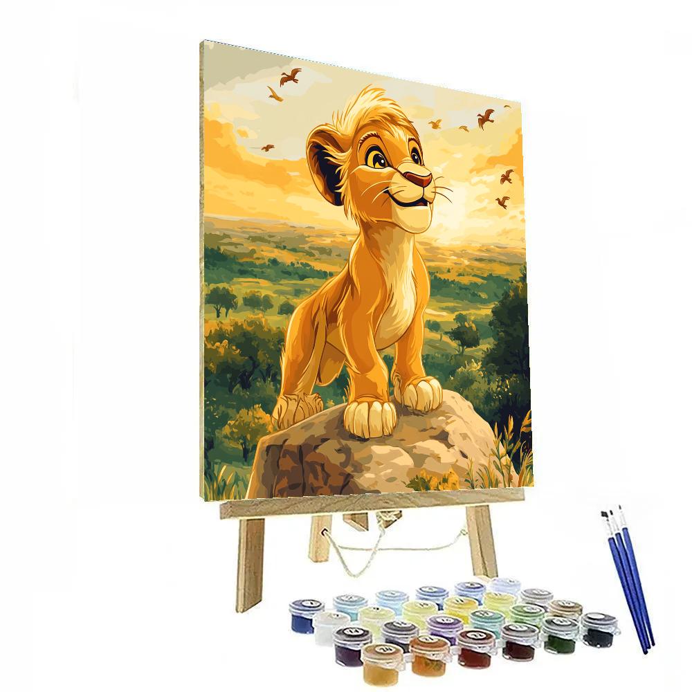 Simba Pride Rock Sunrise Roar Disney Inspired paint by numbers