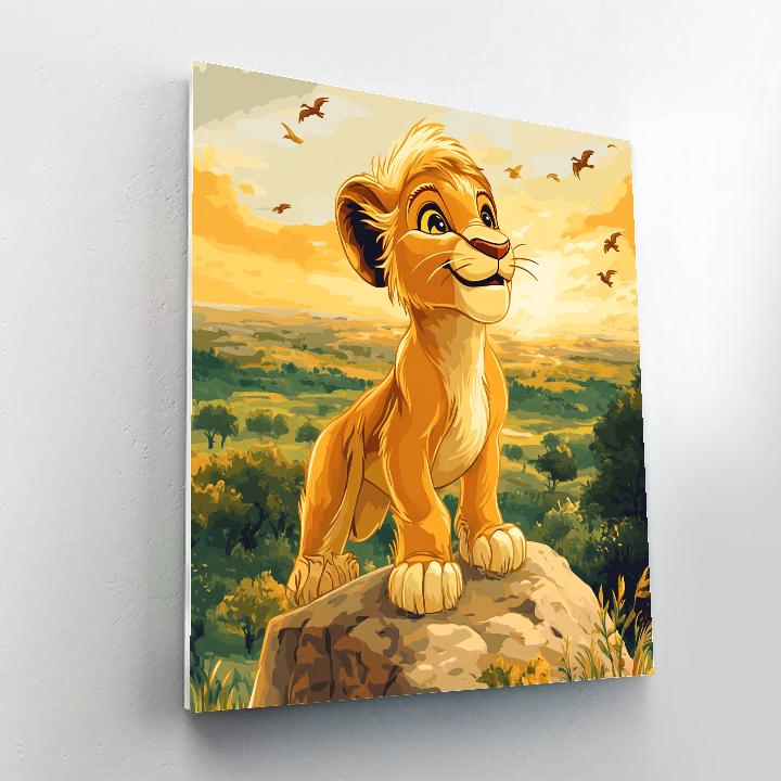Simba Pride Rock Sunrise Roar Disney Inspired paint by numbers