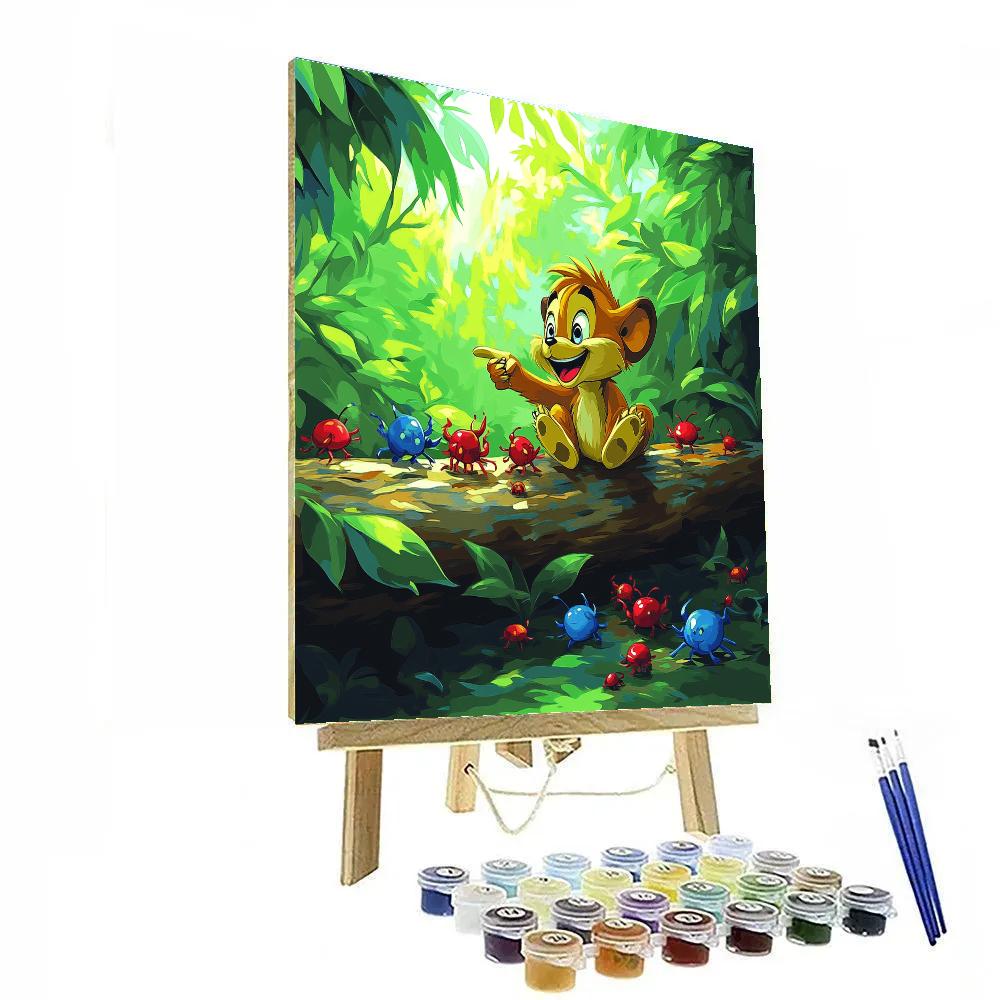 Timon Bug Feast Log Table Disney Inspired painting number kit