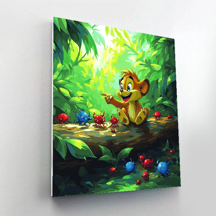 Timon Bug Feast Log Table Disney Inspired painting number kit