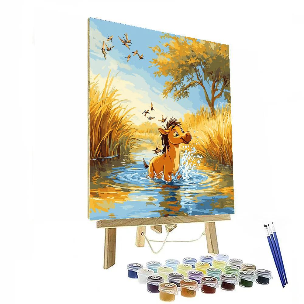 Pumbaa Watering Hole Splash Disney Inspired Numbered painting kits