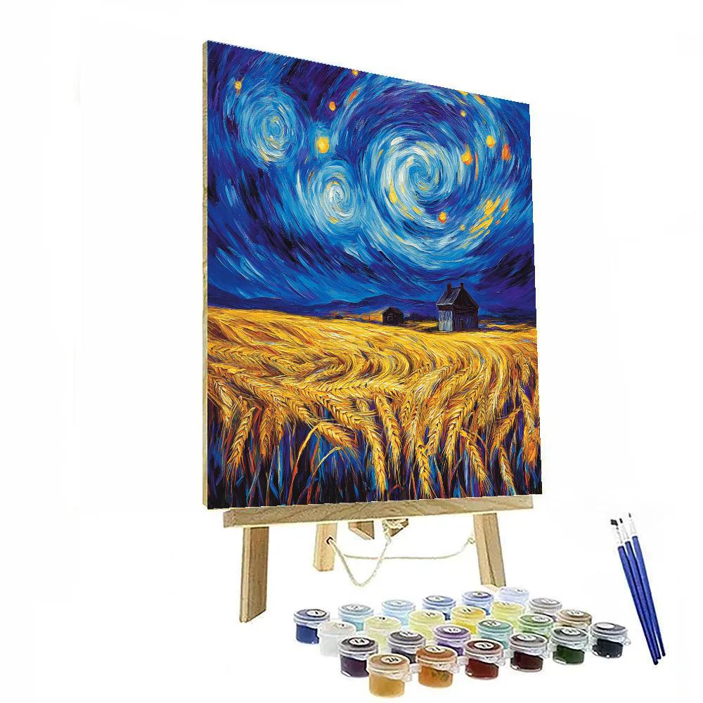 Van Gogh Inspired Stormy Wheat Fields Paint by numbers art