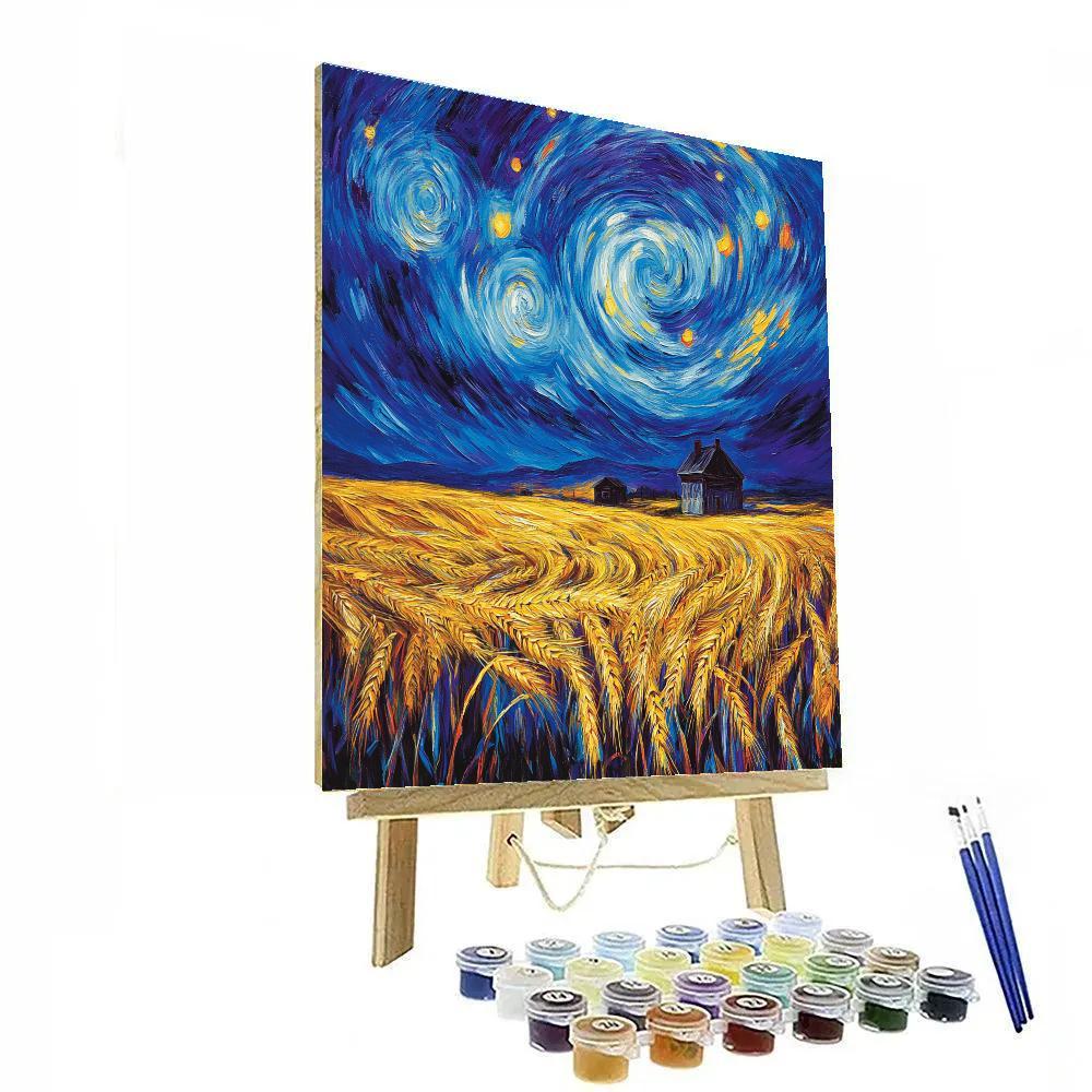 Van Gogh Inspired Stormy Wheat Fields Paint by numbers art