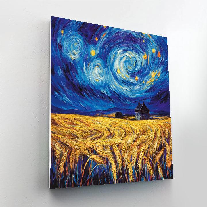 Van Gogh Inspired Stormy Wheat Fields Paint by numbers art