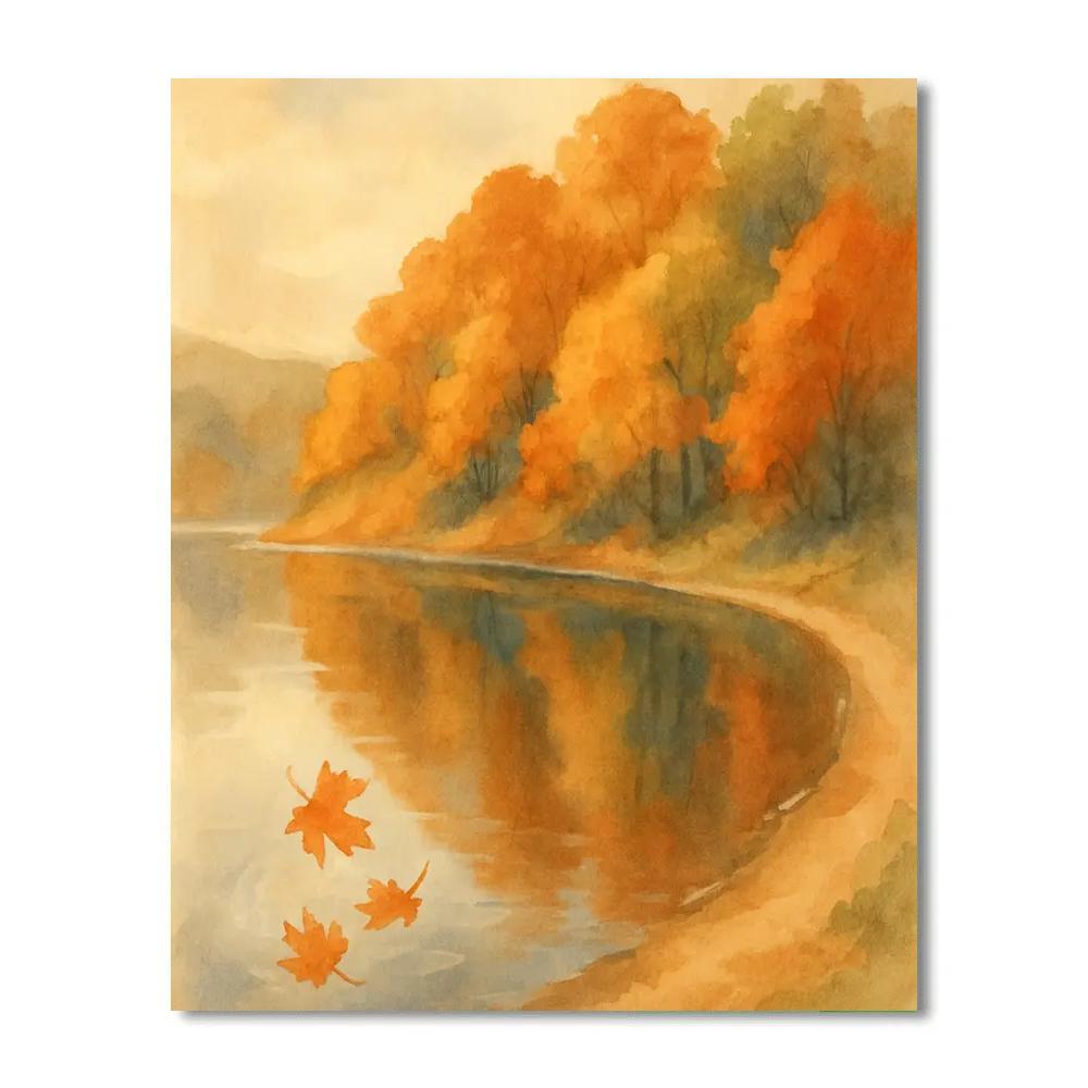 Autumn Quilt Reflections At Stillwater Bend paint by numbers