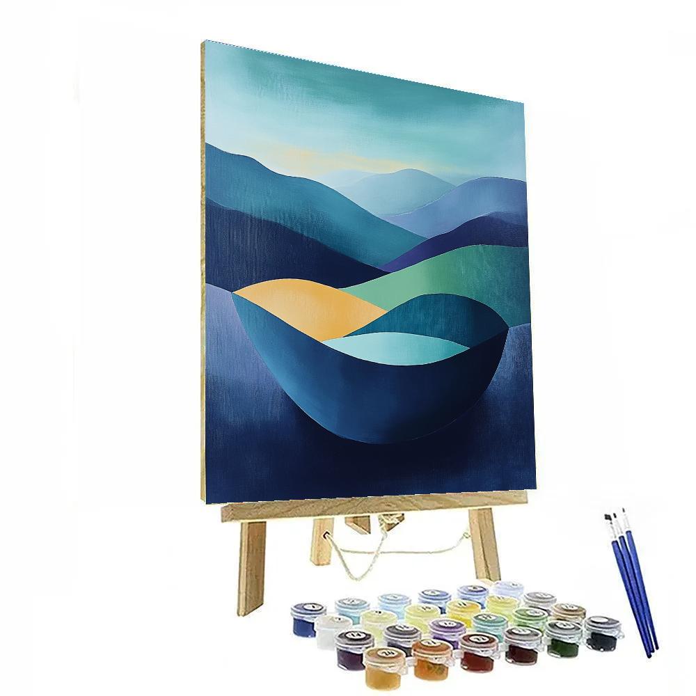 Paul Cézanne Inspired Prism Aurora Basin Paint by numbers kits