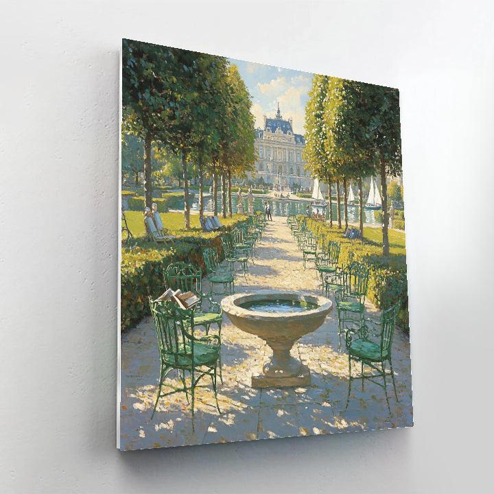 Morning Serenity At The Luxembourg Gardens Paris France Painting by numbers kit