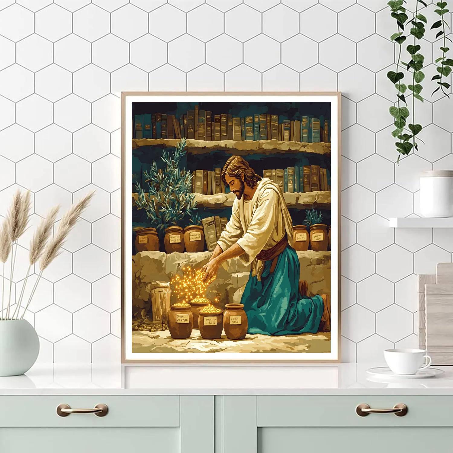 Jesus Of The Seed Library Painting by numbers kit
