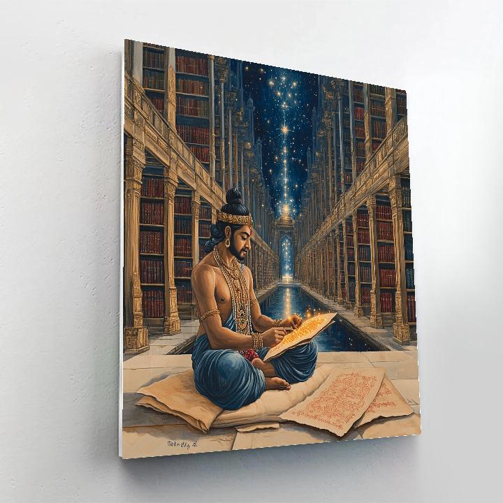 Celestial Library With Brahma Scribe Painting by numbers kit