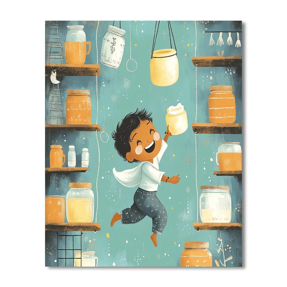 Butter Thief In A Floating Pantry Paint by numbers kits