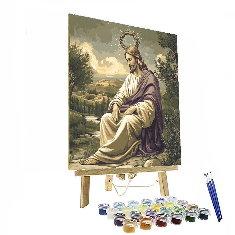Jesus Crowned With Olive And Comet Dust Paint by numbers kits