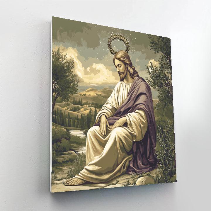 Jesus Crowned With Olive And Comet Dust Paint by numbers kits