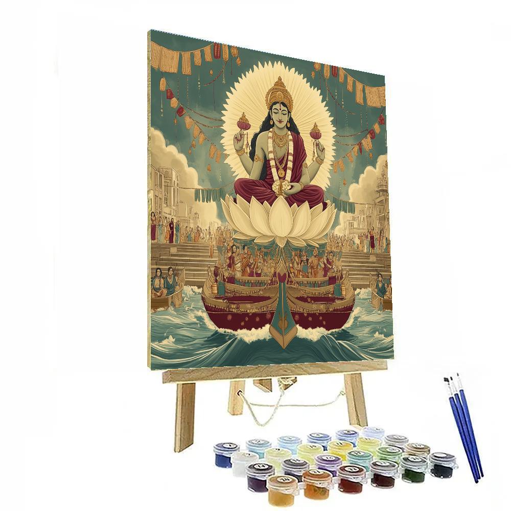 Riverboat Festival With Brahma Presence paint by numbers