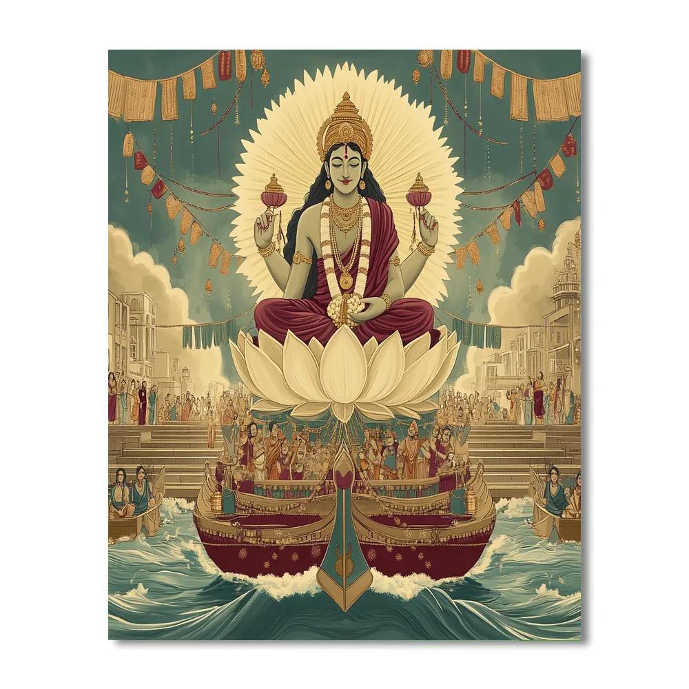 Riverboat Festival With Brahma Presence paint by numbers