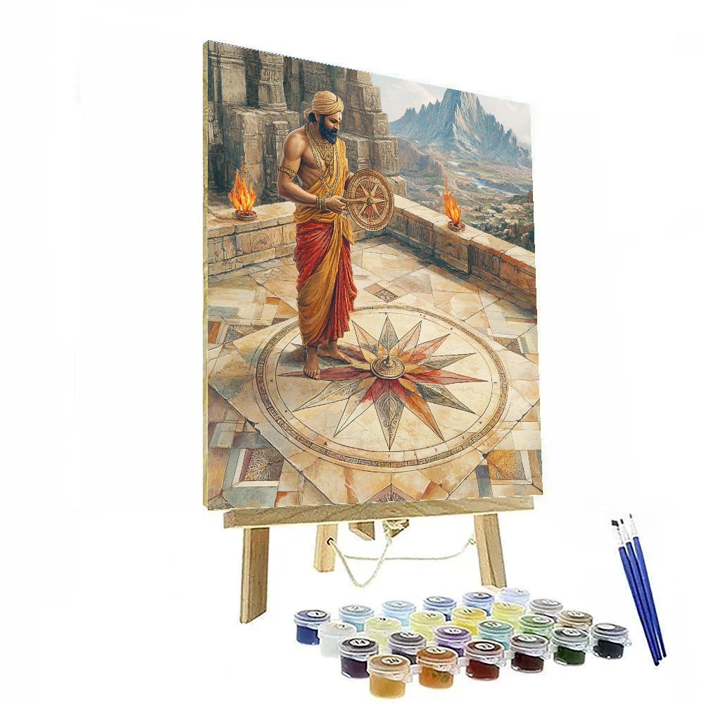 Brahma Mandala Compass Ceremony Number painting