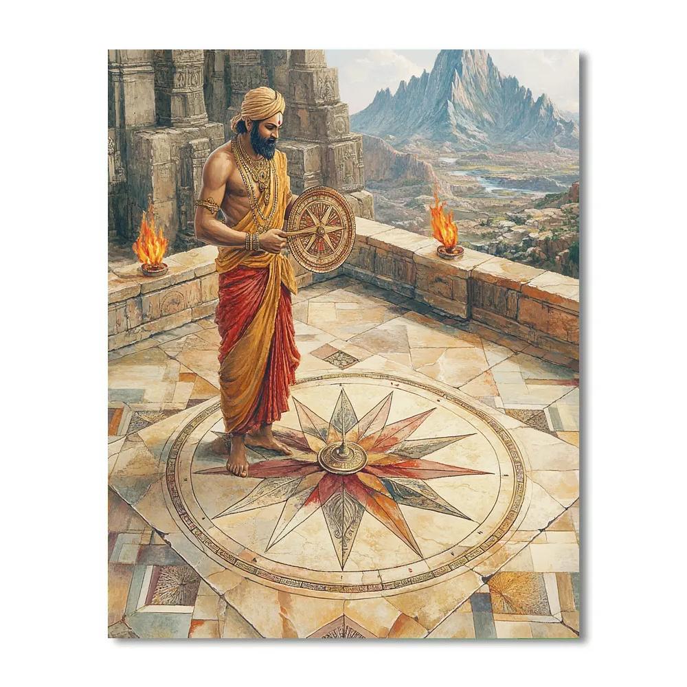 Brahma Mandala Compass Ceremony Number painting