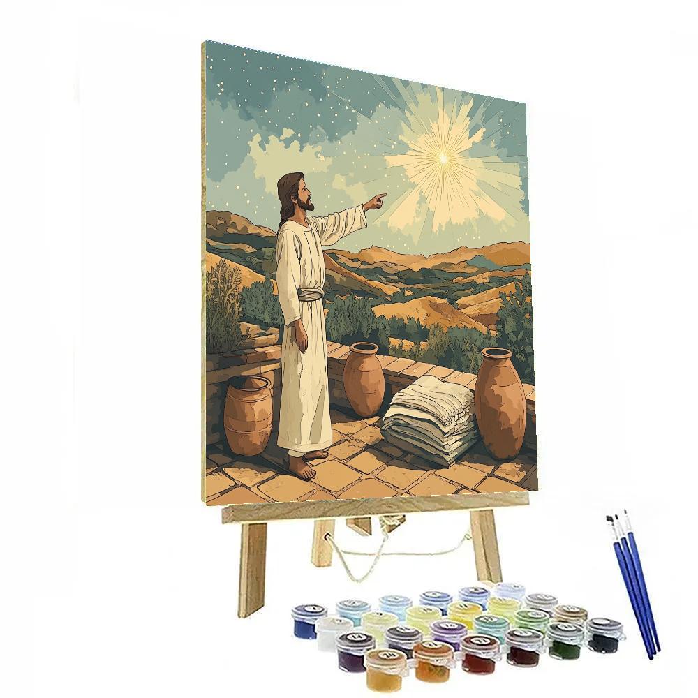Bethlehem Rooftops Under Jesus Promise Paint by numbers kits