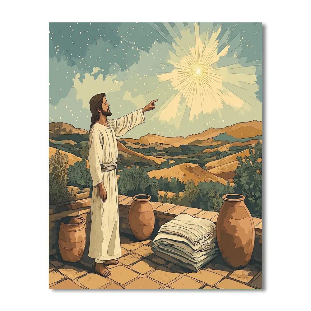 Bethlehem Rooftops Under Jesus Promise Paint by numbers kits