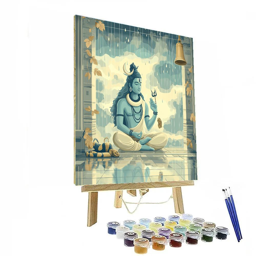Monsoon Shrine Shiva paint by color