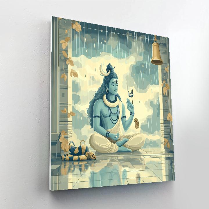 Monsoon Shrine Shiva paint by color