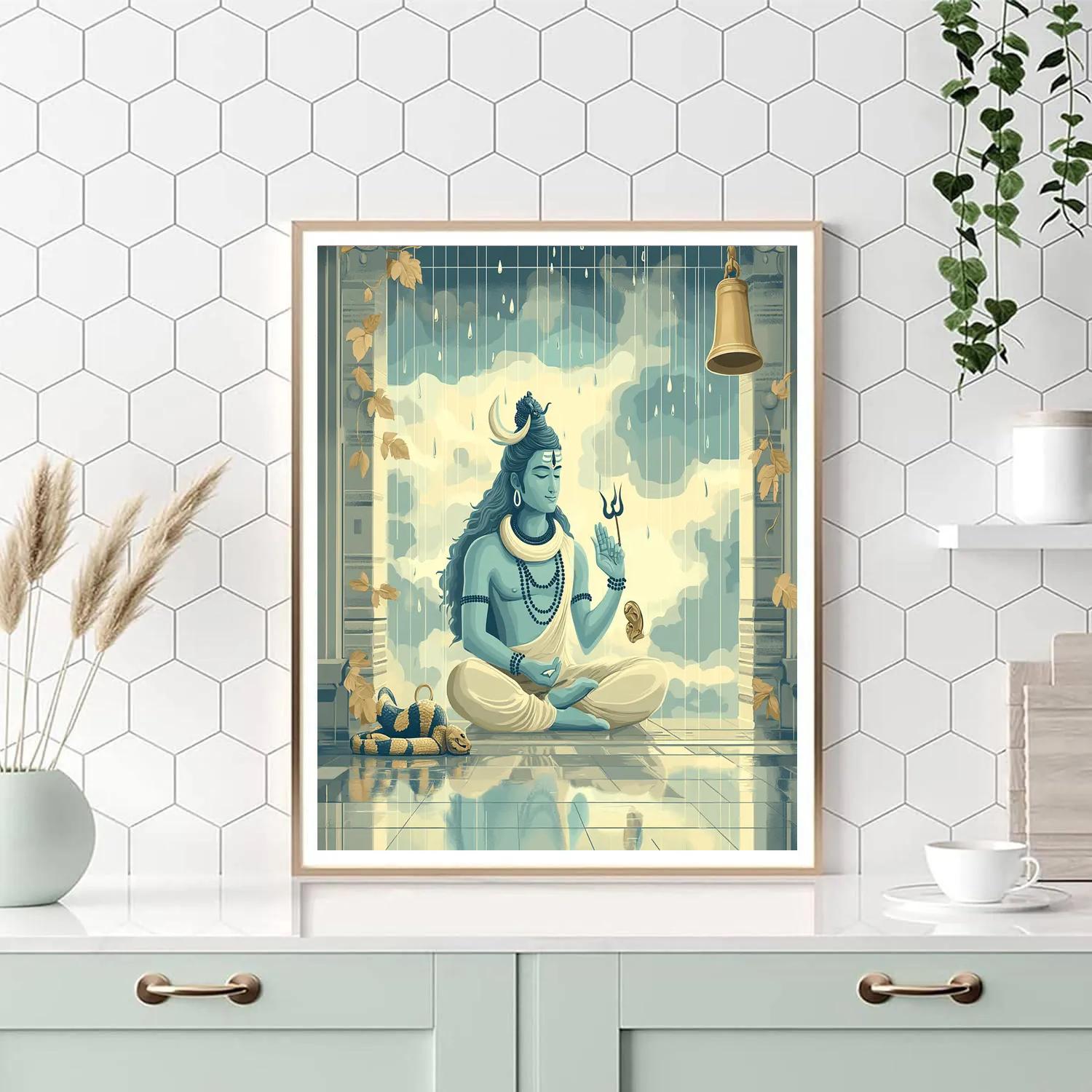 Monsoon Shrine Shiva paint by color