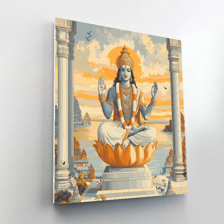 Sunrise Terrace Brahma Blessing paint by number