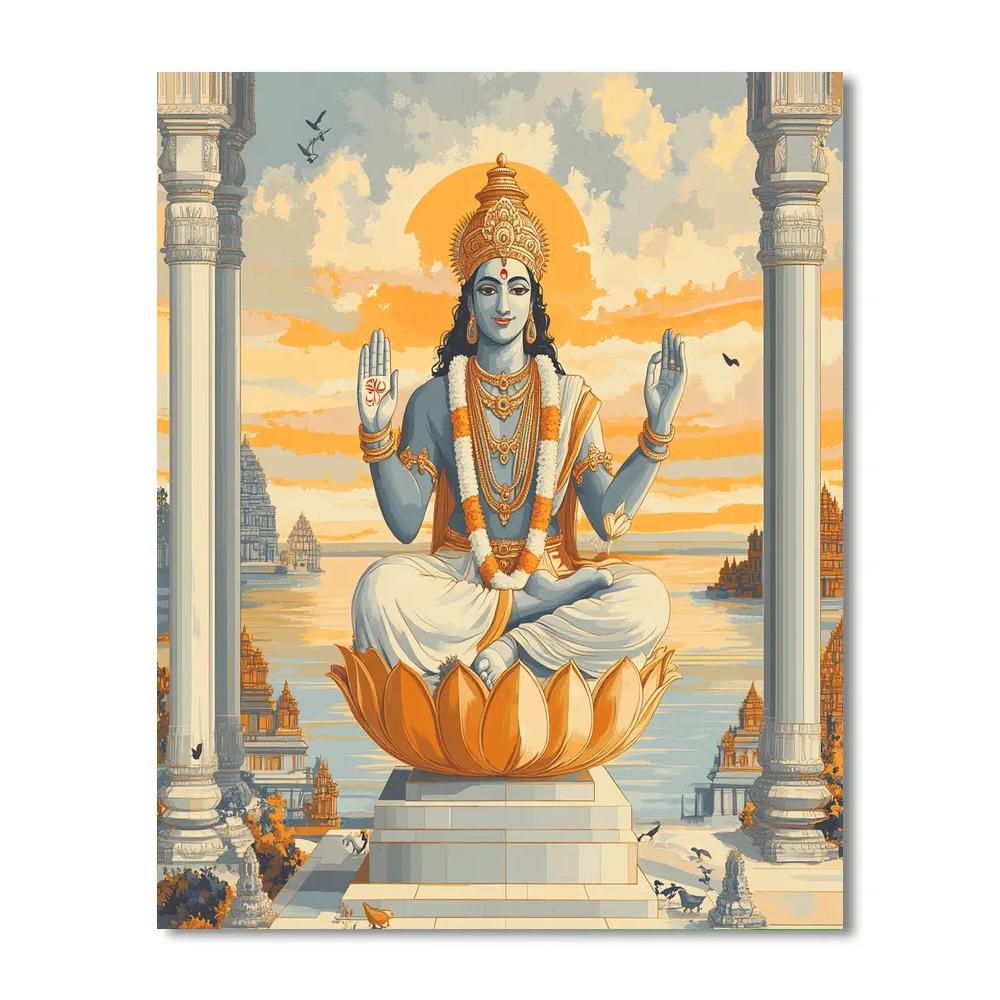 Sunrise Terrace Brahma Blessing paint by number