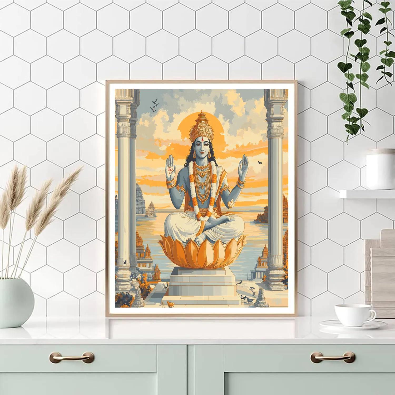 Sunrise Terrace Brahma Blessing paint by number