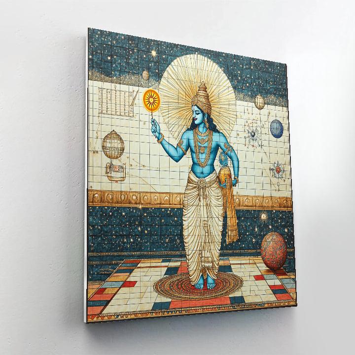Vishnu Guiding The Cosmic Compass painting number kit