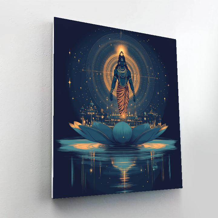 Lotus Observatory With Shiva Within Paint by numbers kits