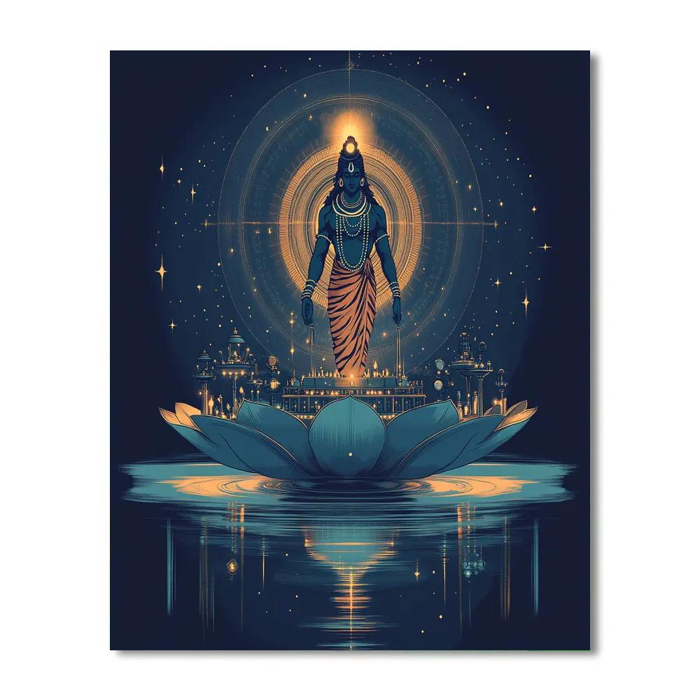 Lotus Observatory With Shiva Within Paint by numbers kits