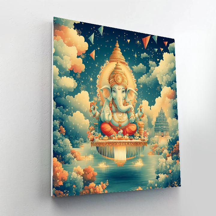 Sky Loom Artisan Ganesha paint by color
