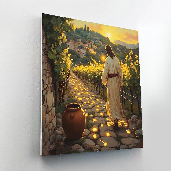 Jesus In The Vineyard Of Quiet Miracles Painting by numbers kit