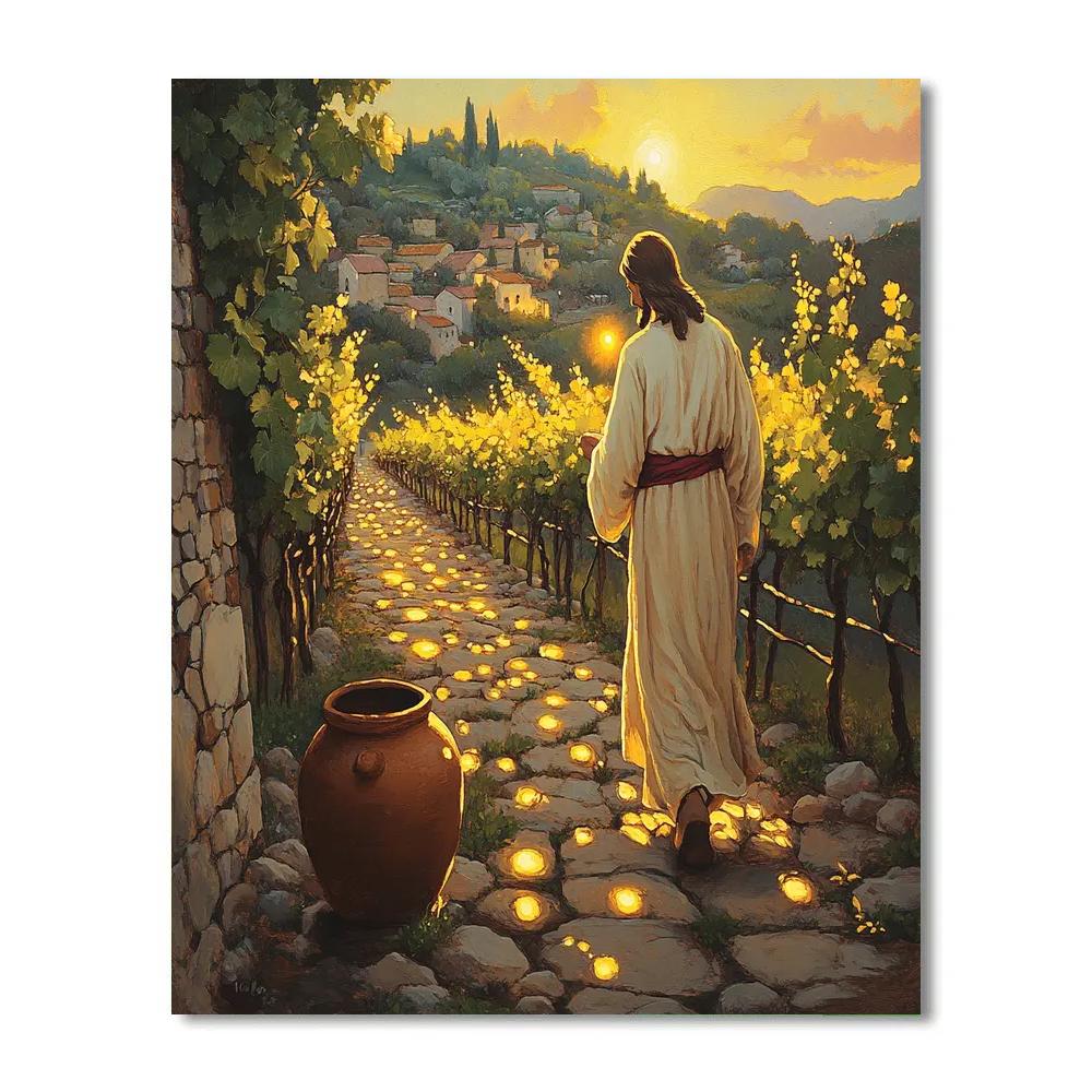 Jesus In The Vineyard Of Quiet Miracles Painting by numbers kit