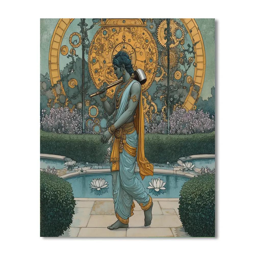 The Chakra Clockwork Garden Number painting