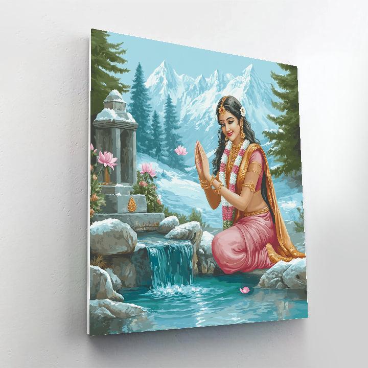 Parvati Of The Crystal Himalayan Spring Paint by numbers kits