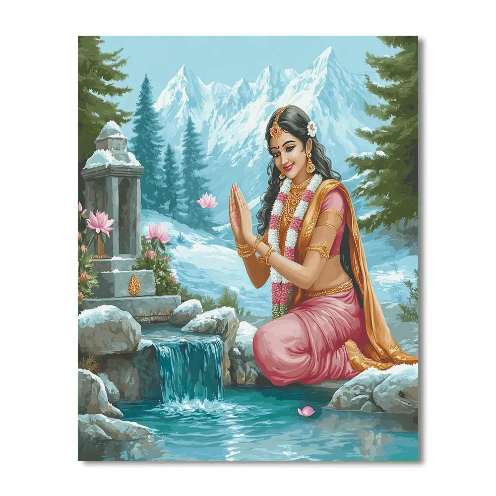 Parvati Of The Crystal Himalayan Spring Paint by numbers kits