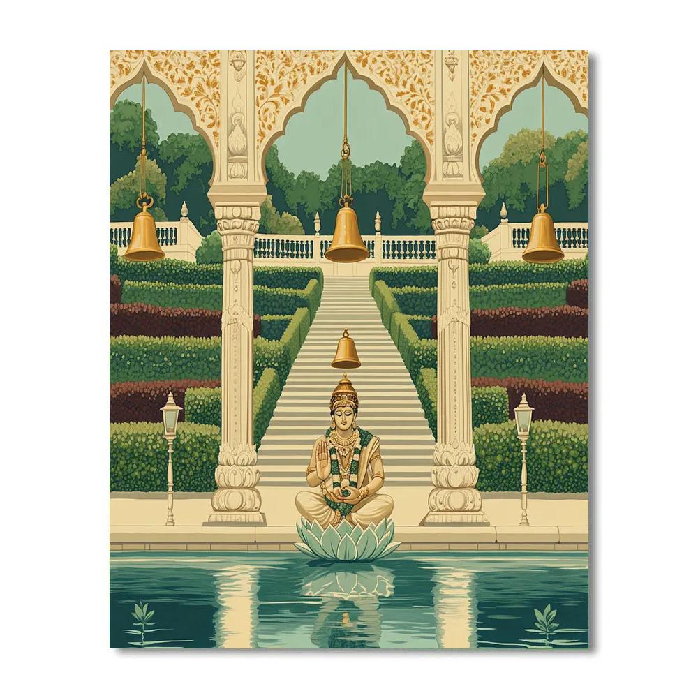 Garden Of Vedic Bells With Brahma paint by color