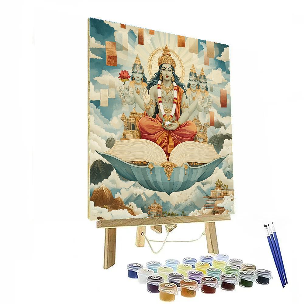 Brahma Sky Chariot Of Manuscripts paint by color