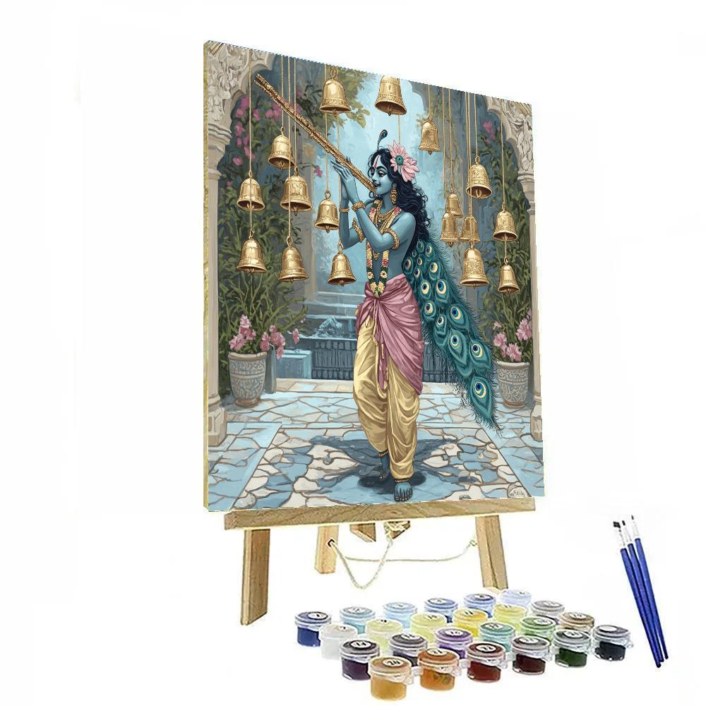Krishna Conducting A Lotus Bell Orchestra Paint by numbers kits