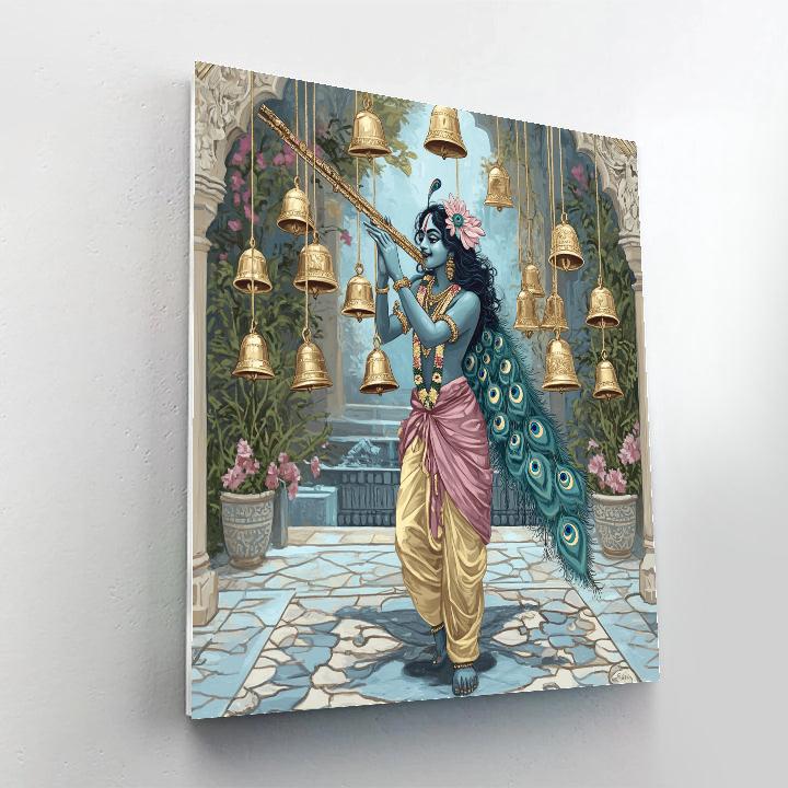 Krishna Conducting A Lotus Bell Orchestra Paint by numbers kits